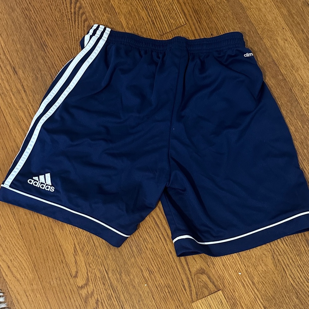 Adidas Navy Blue Shorts | Soccer Shorts | Stripped Shorts | Unisex | Active Shoe